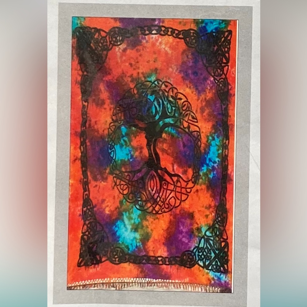 Tie Die Tree Bedspread Tapestry